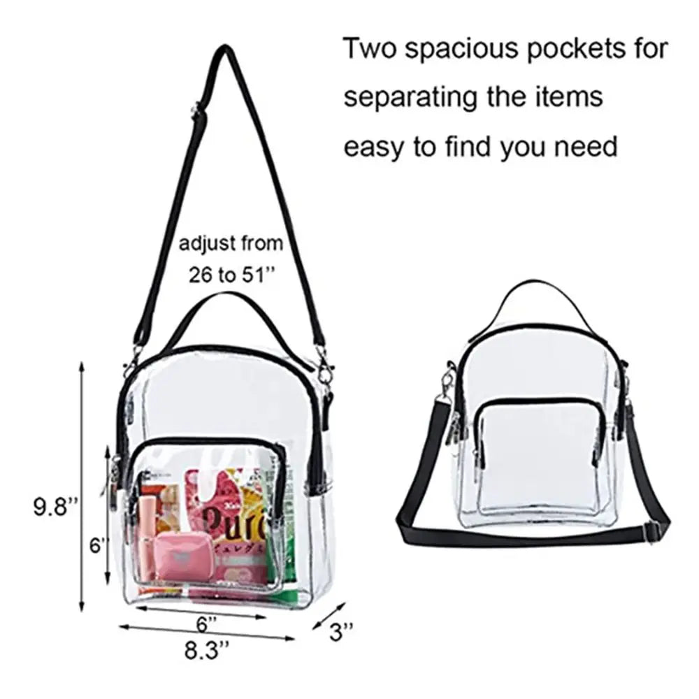 Adjustable Clear Stadium Tote Bag Crossbody Backpack Belt Bag Sport Bag