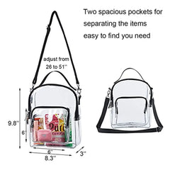 Adjustable Clear Stadium Tote Bag Crossbody Backpack Belt Bag Sport Bag