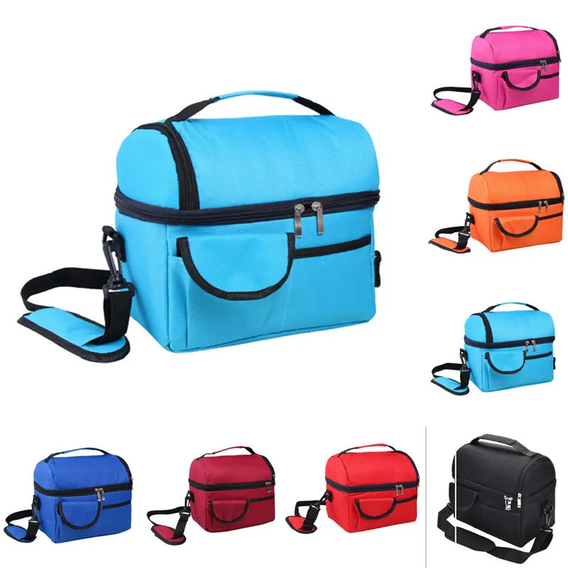 Adult Kids Portable Insulated Lunch Bag Food Storage Lunchbox 8L