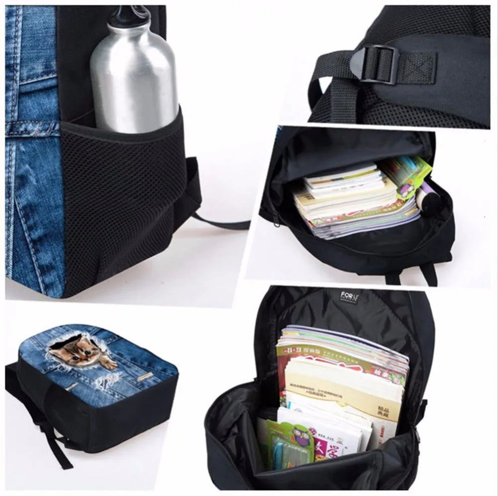 Advocator DJ Audio Electronic Guitar Rock-n-roll Pattern Schoolbags for Teen