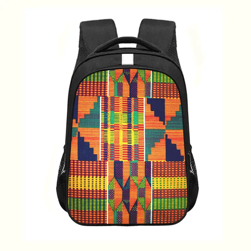 Kids Afro Woman School Backpack Bookbag