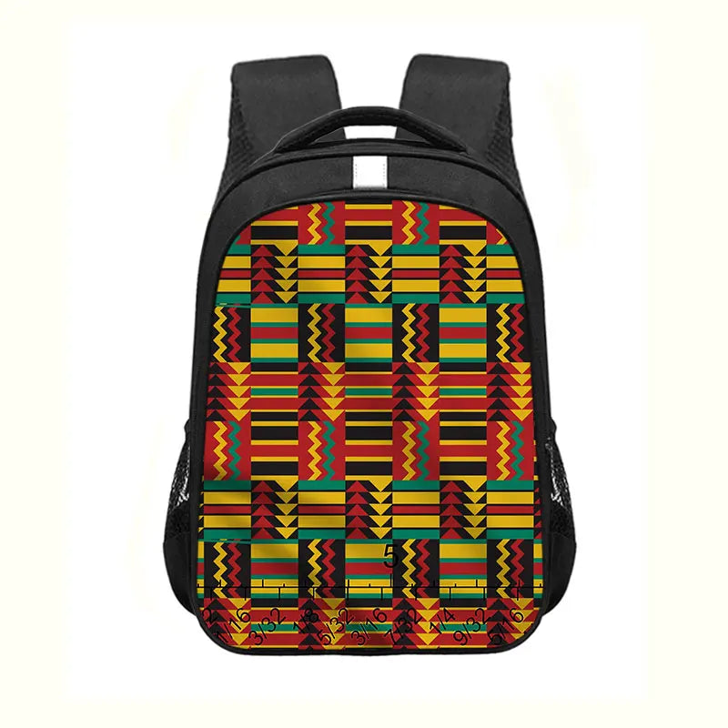 Kids Afro Woman School Backpack Bookbag