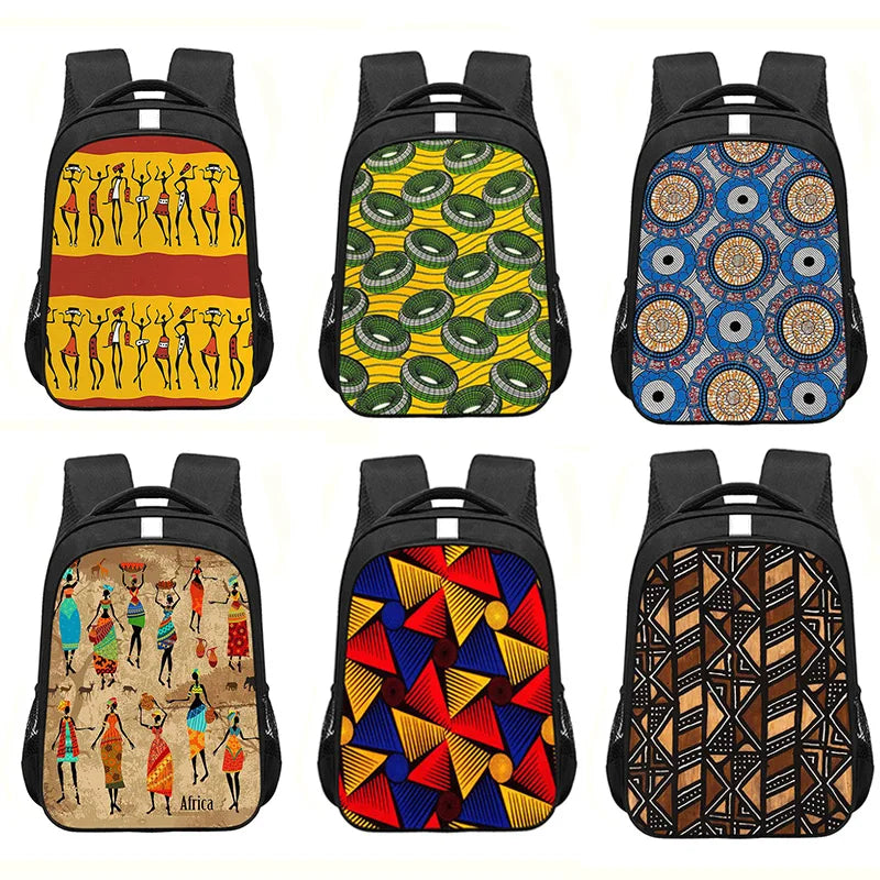 Kids Afro Woman School Backpack Bookbag