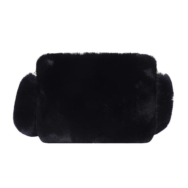 Soft Fur Women Large Capacity Purse Lady Sac Winter Handbag