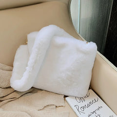 Soft Fur Women Large Capacity Purse Lady Sac Winter Handbag
