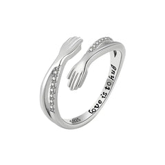925 Silver Adjustable Twisted Anxiety Ring for Women