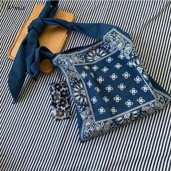 Geometric Denim Shoulder Bag Women Canvas Casual Tote