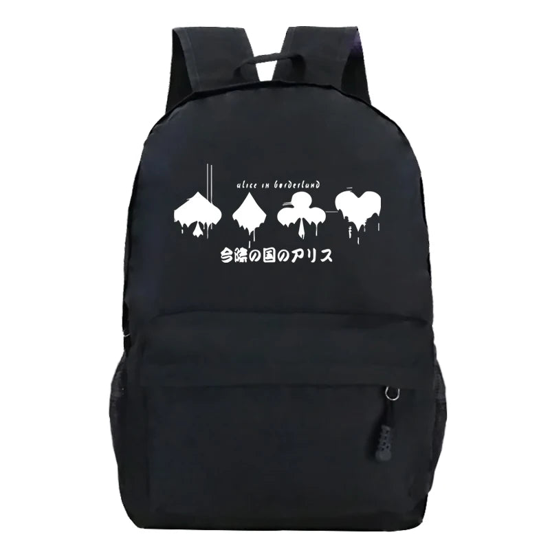 Alice In Borderland Anime SchoolBags Girls Boys Backpack