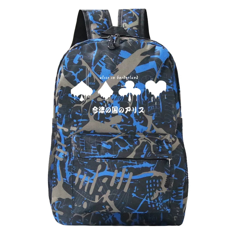 Alice In Borderland Anime SchoolBags Girls Boys Backpack