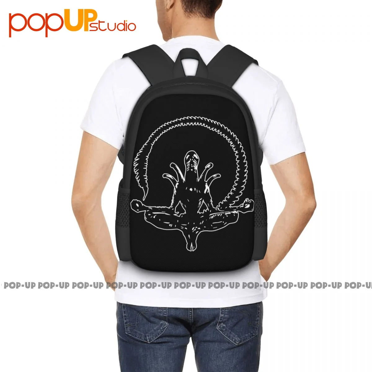 Alien Yoga Xenomorph Backpack Large Capacity Swimming Sports Bag
