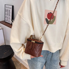 Rhombus Chain Shoulder Bag Mini Lipstick Pack