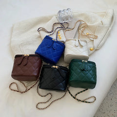 Rhombus Chain Shoulder Bag Mini Lipstick Pack