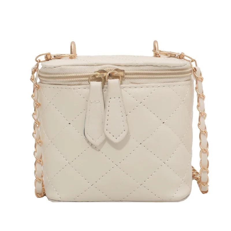 Rhombus Chain Shoulder Bag Mini Lipstick Pack