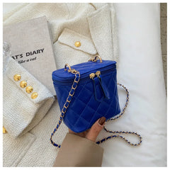 Rhombus Chain Shoulder Bag Mini Lipstick Pack