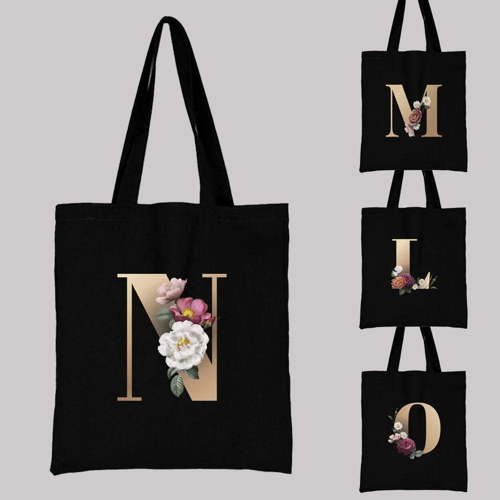 Harajuku Style Canvas Tote Bag, Reusable Shopper