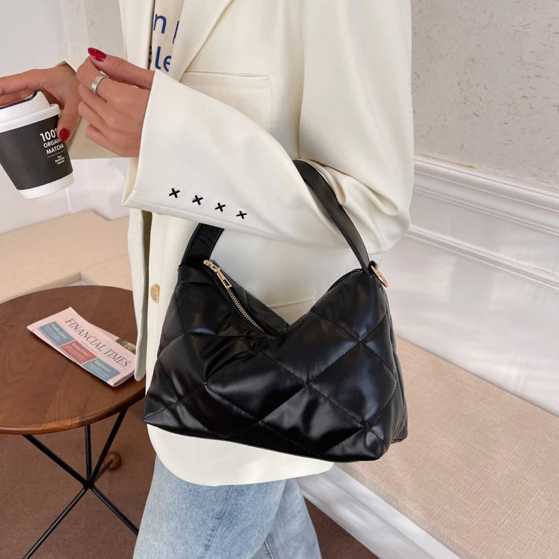 Soft Solid Shoulder Handbag for Women