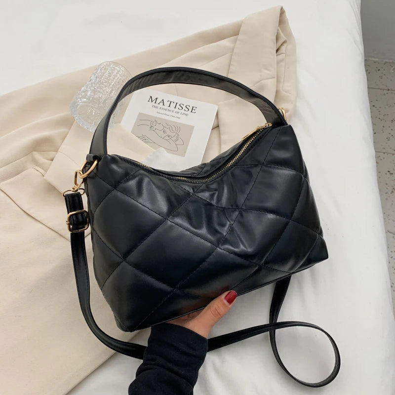 Soft Solid Shoulder Handbag for Women