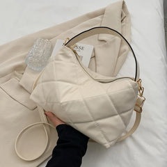 Soft Solid Shoulder Handbag for Women