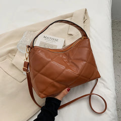 Soft Solid Shoulder Handbag for Women
