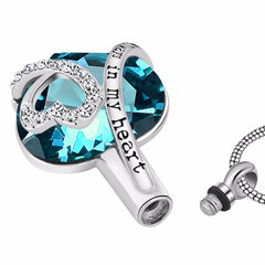 Heart cremation memorial ashes urn necklace keepsake