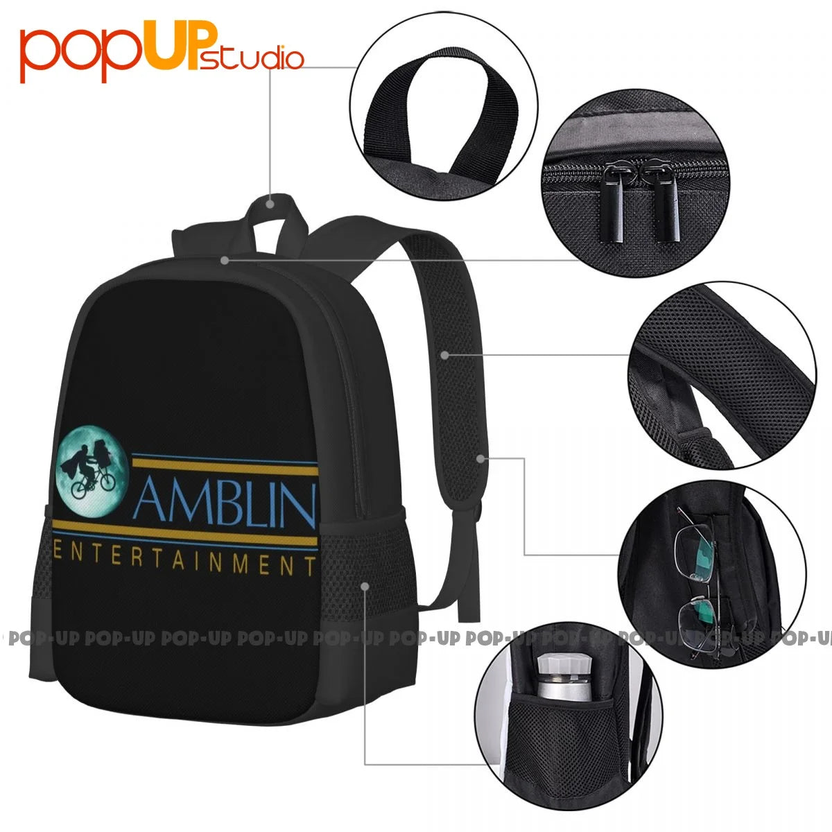 Amblin Entertainment E T Backpack Large Capacity Gym Schoolbag Sports Bag