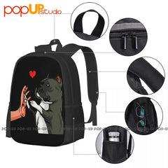 American Bully Love Dog Backpack Large Capacity Training 3D Printing