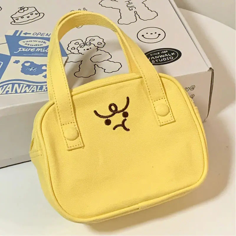 Angry Toast Japanese Women Canvas Bag Wallet Small Bag