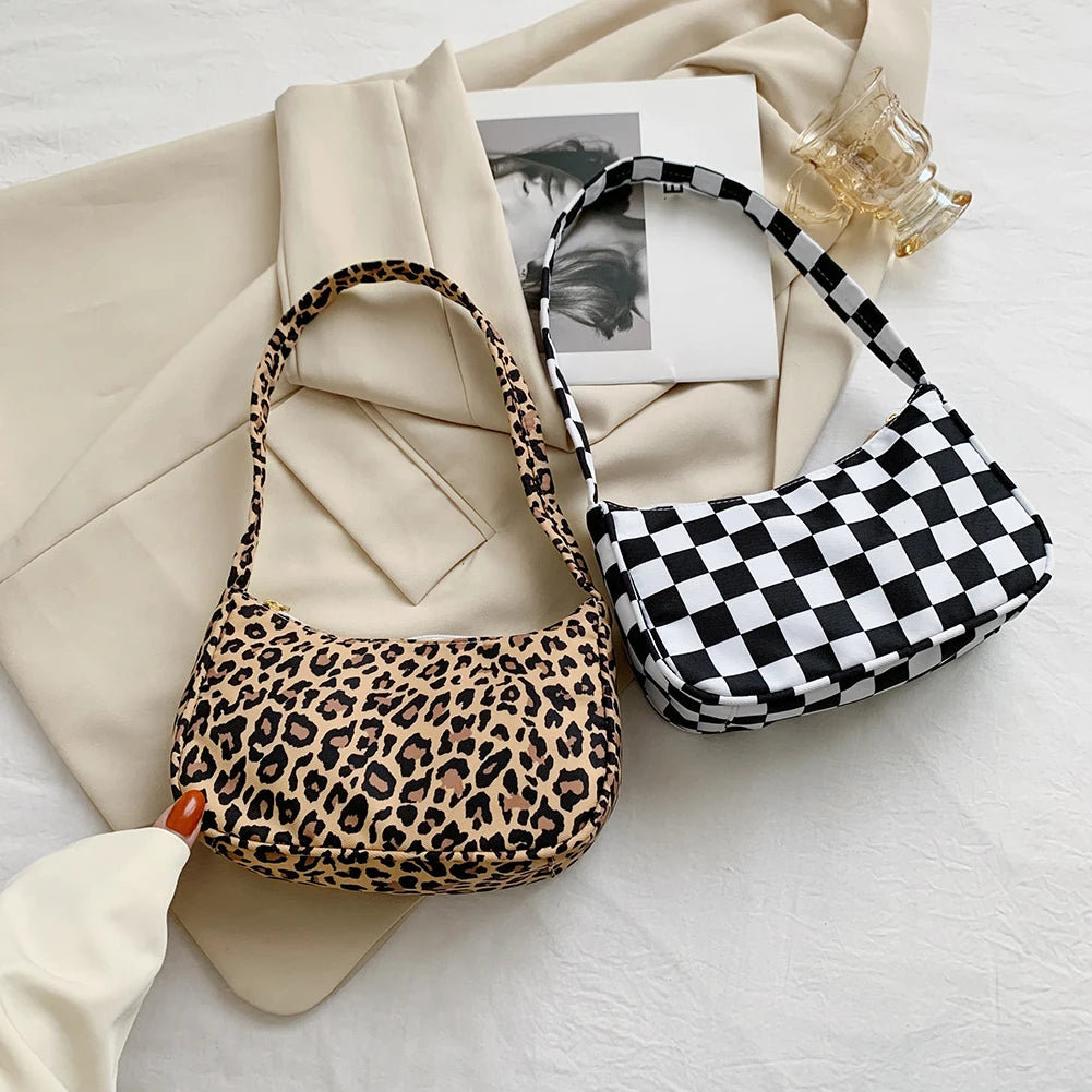 Animal Pattern Print Shopper Bag Small Purse Vintage Ladies Handbags