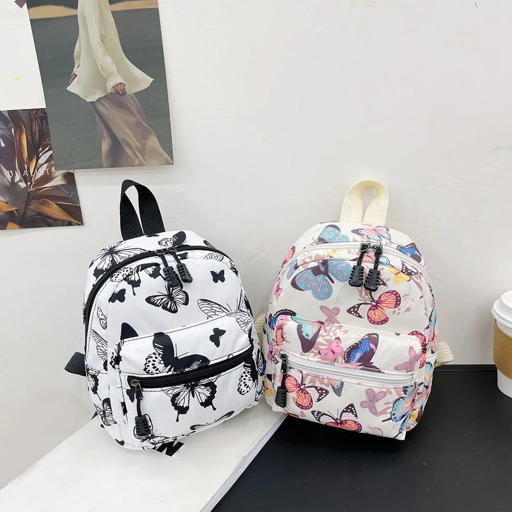 Animal Printing Mini Women's Backpack Nylon Bag School Rucksack