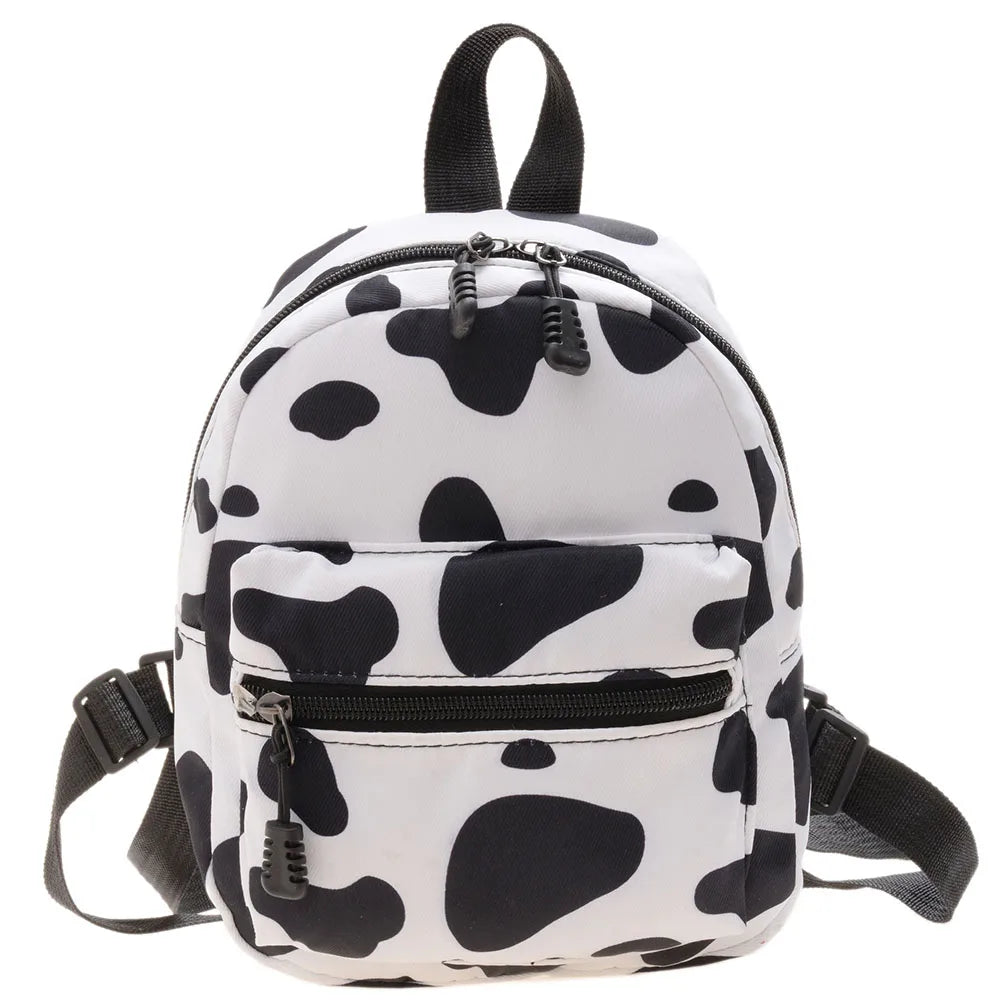 Animal Printing Mini Women's Backpack Nylon Bag School Rucksack