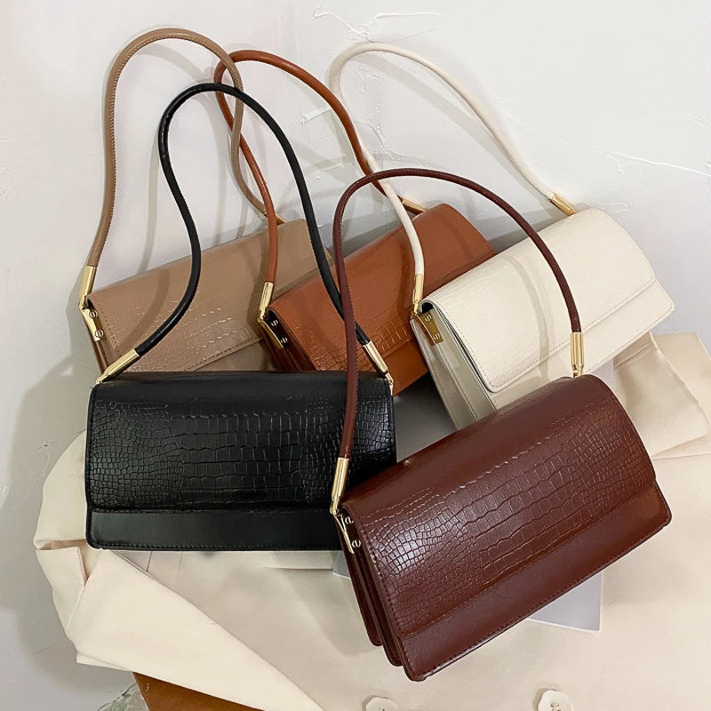 Animal Prints Shoulder Bag for Women Handbags PU Leather Female Underarm Bag