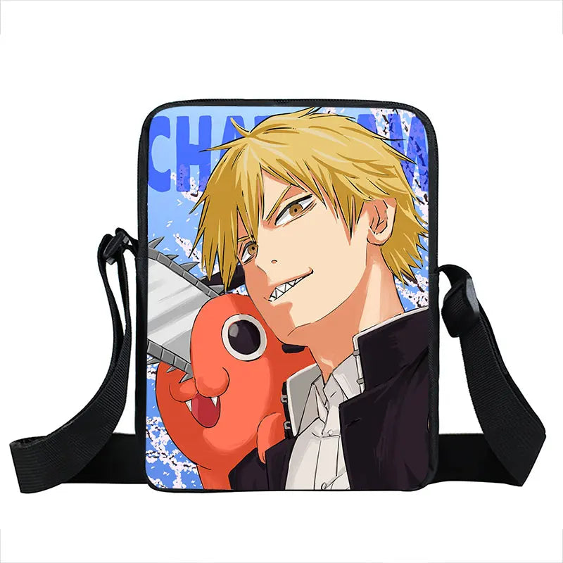 Anime Chainsaw Man Crossbody Bags Women Handbag Girls Satchel Shoulder Bag