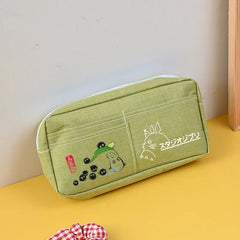 Anime Cosmetic Bag Women Pencil Case Makeup Storage Bag Zipper Pouch