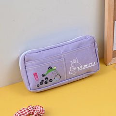 Anime Cosmetic Bag Women Pencil Case Makeup Storage Bag Zipper Pouch
