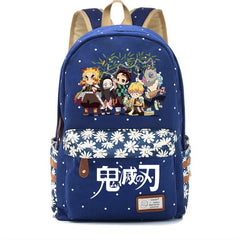 Anime Demon Slayer Canvas Backpack Student Schoolbag Teenger Travel Laptop Bag