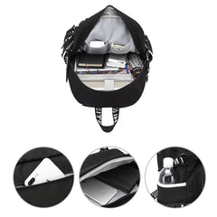 Demon Slayer Kamado Nezuko USB Backpack Bag School Bags Cosplay Men Student