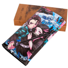 Demon Slayer Nezuko Tanjirou Zipper Wallet Long PU Leather Clutch