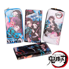 Demon Slayer Nezuko Tanjirou Zipper Wallet Long PU Leather Clutch