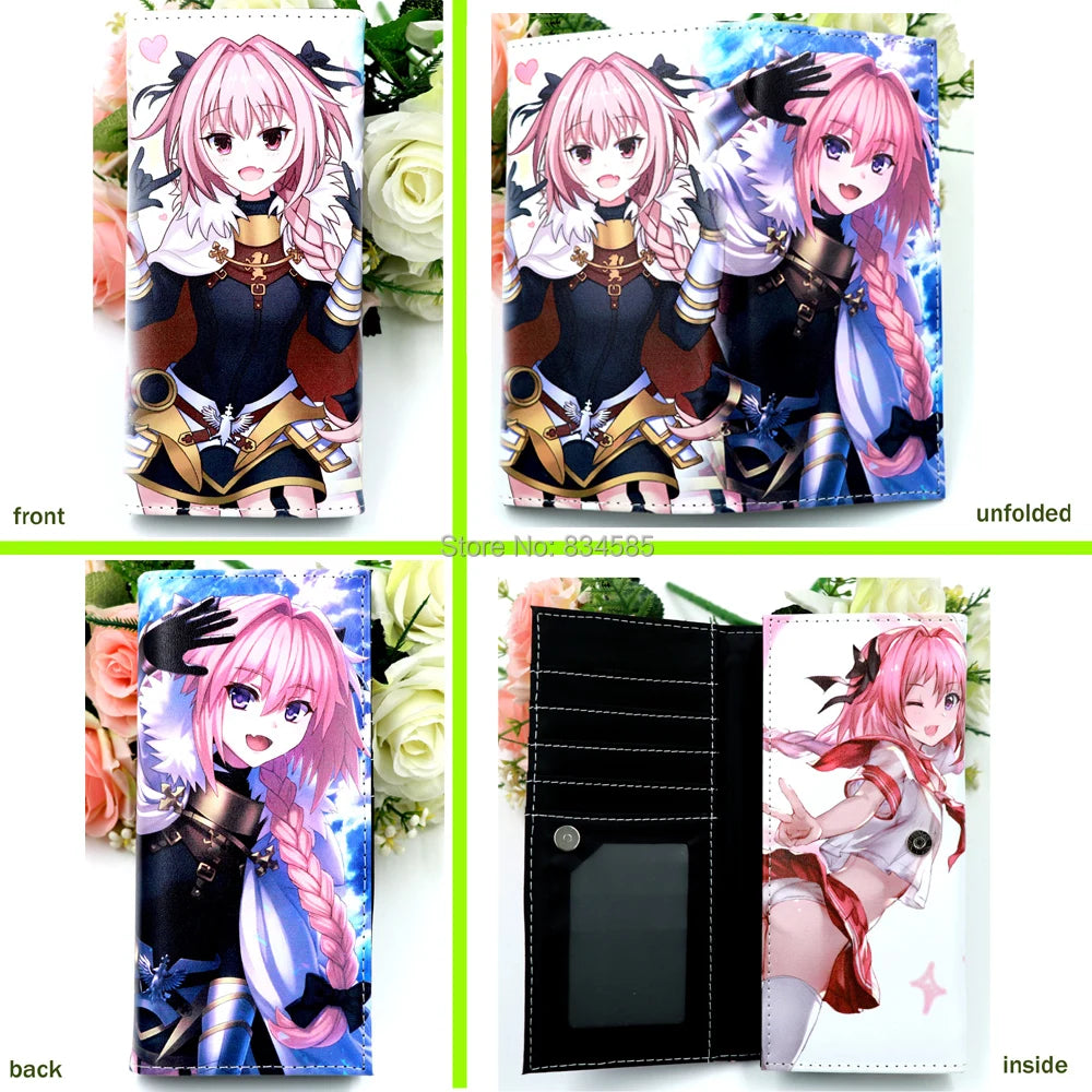 Fate/Grand Order PU Leather Wallet Long Purse for Men and Women