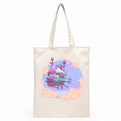 Howl's Moving Castle Miyazaki Hayao Graphic Cartoon Print Shopping Bag