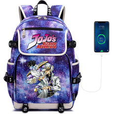 Anime JoJo's Bizarre Adventure USB Charging Backpack