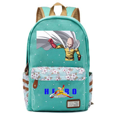 One Punch-Man Canvas Casual Backpack Student Zip Schoolbag Packsack