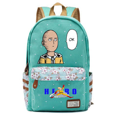One Punch-Man Canvas Casual Backpack Student Zip Schoolbag Packsack