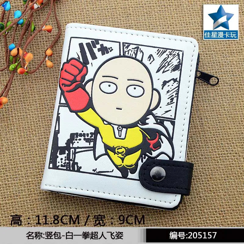 One Punch Man PU Zero Wallet/Coin Purse with Zipper Pocket
