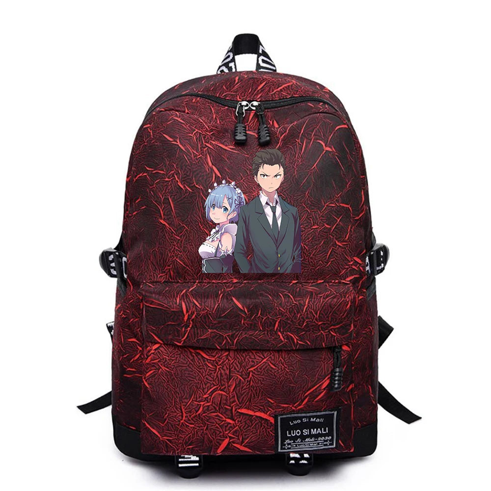 Re:Life In A Different World Backpack - Unisex Schoolbag Mochila