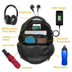SK8 The Infinity Backpack Boy Girl School Bag USB Charging Teenager Travel