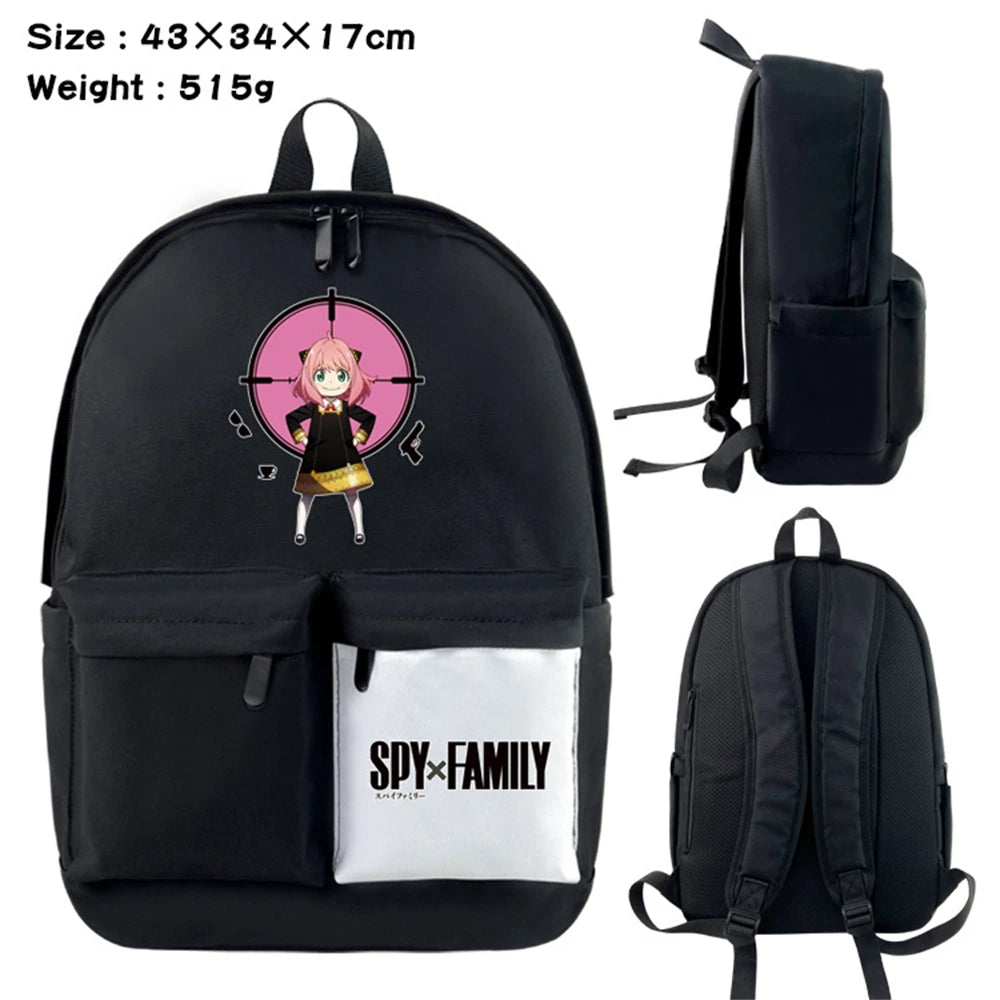 Anime SPY?FAMILY Nylon Backpack Casual Knapsack Cartoon Student Schoolbag