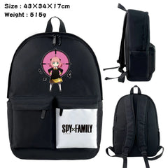 Anime SPY?FAMILY Nylon Backpack Casual Knapsack Cartoon Student Schoolbag