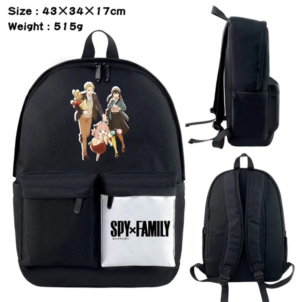 Anime SPY?FAMILY Nylon Backpack Casual Knapsack Cartoon Student Schoolbag