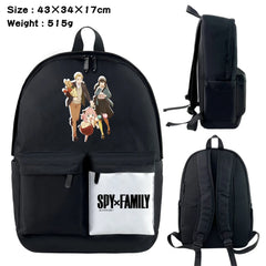 Anime SPY?FAMILY Nylon Backpack Casual Knapsack Cartoon Student Schoolbag